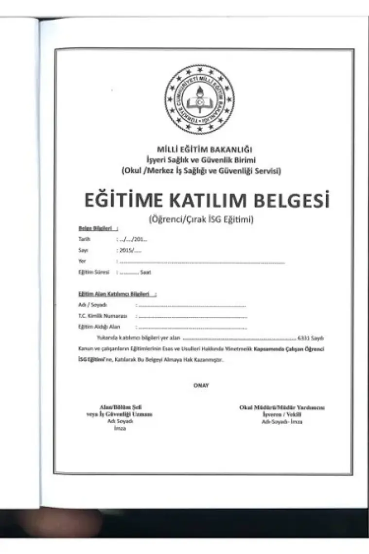 20x28 Öğrenci Iş Dosyası (staj Dosyası) 96 Yp