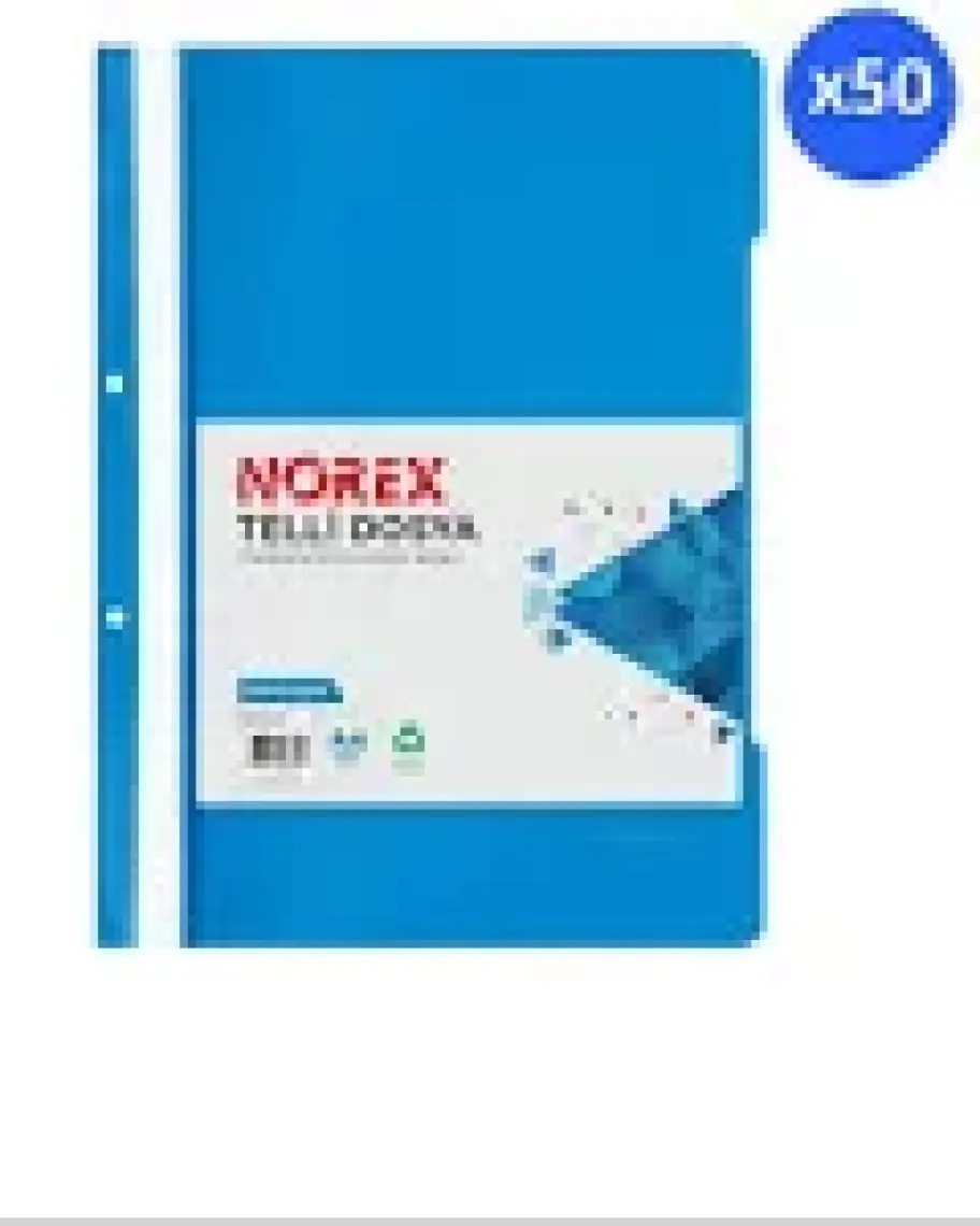 Norex UL50T-130 A4 Telli Dosya Mavi 50 Li Paket
