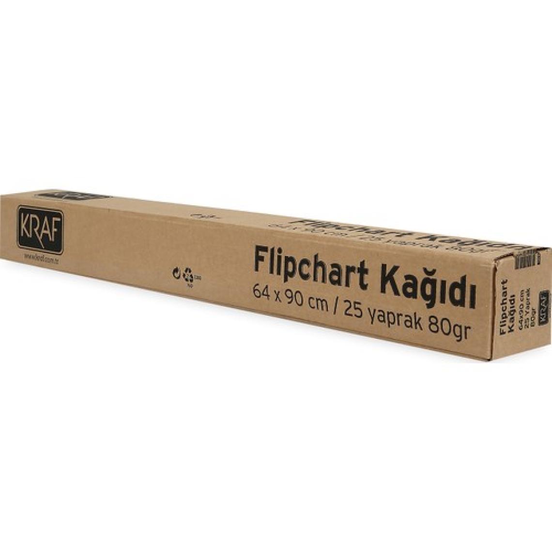 Kraf Flipchart Kağıdı Rulo 25Yp 703G 80 Gram 90 X 64 Cm