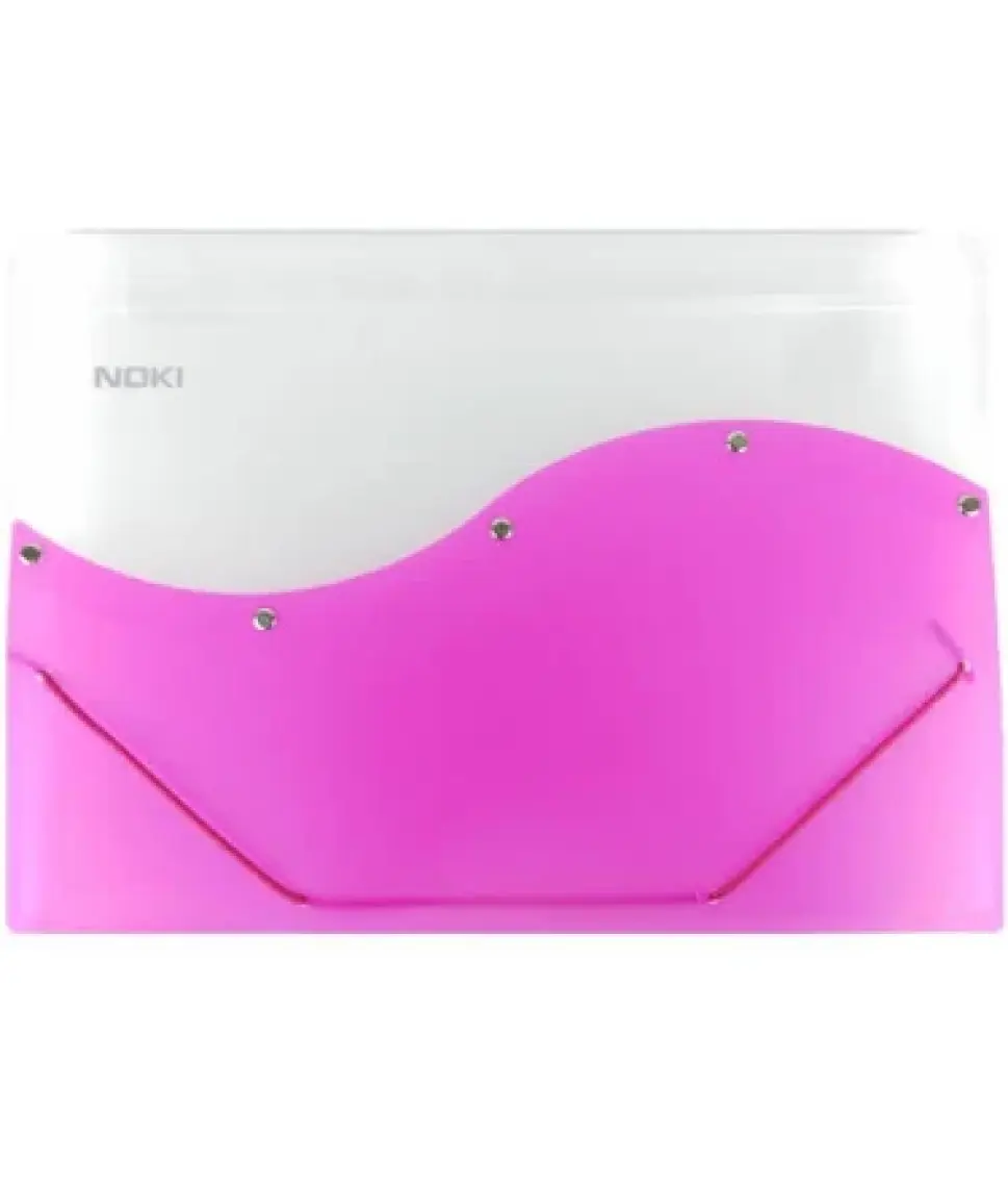 Noki S Seri 12 Bölmeli Lastikli Dosya Pembe