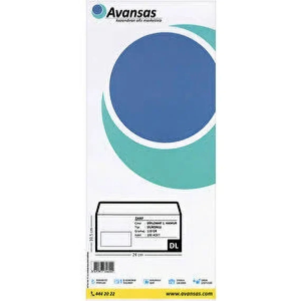Doğan 10.5X24 Diplomat Zarf 110 Gr. 25'li AS11003