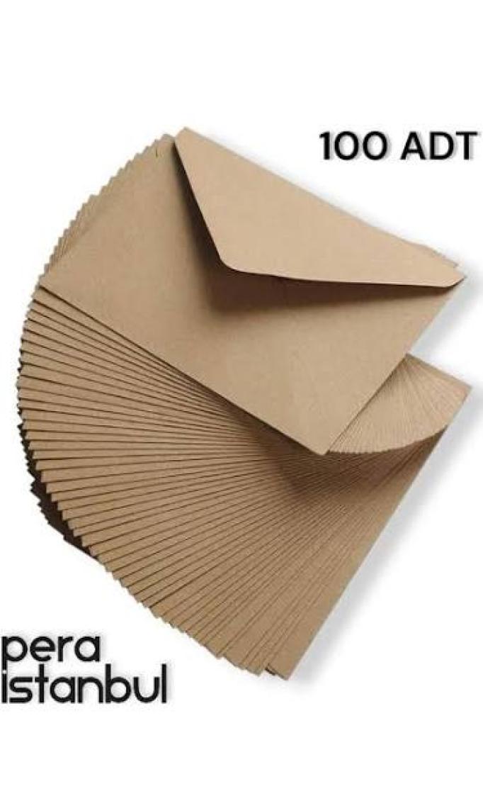 Pera İstanbul 100 Adet Mektup Zarfı 13x18cm 100gr. Kraft