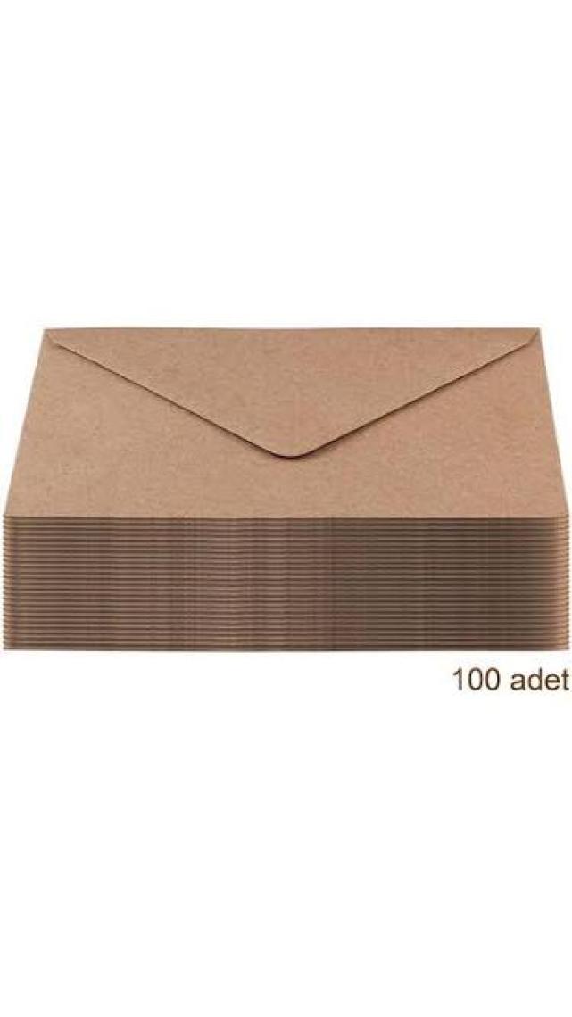 Pera İstanbul 100 Adet Mektup Zarfı 13x18cm 100gr. Kraft