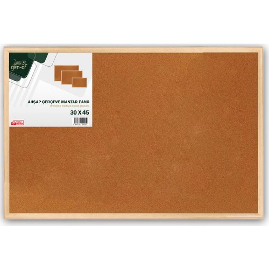 Gen-Of Ahşap Çerçeve Mantar Pano 30 x 45 cm
