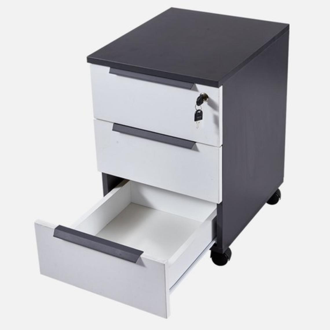 Çağın Ofis Mobilyaları Tidy Standart Keson (Antrasit/kapaklar Lake Beyaz)