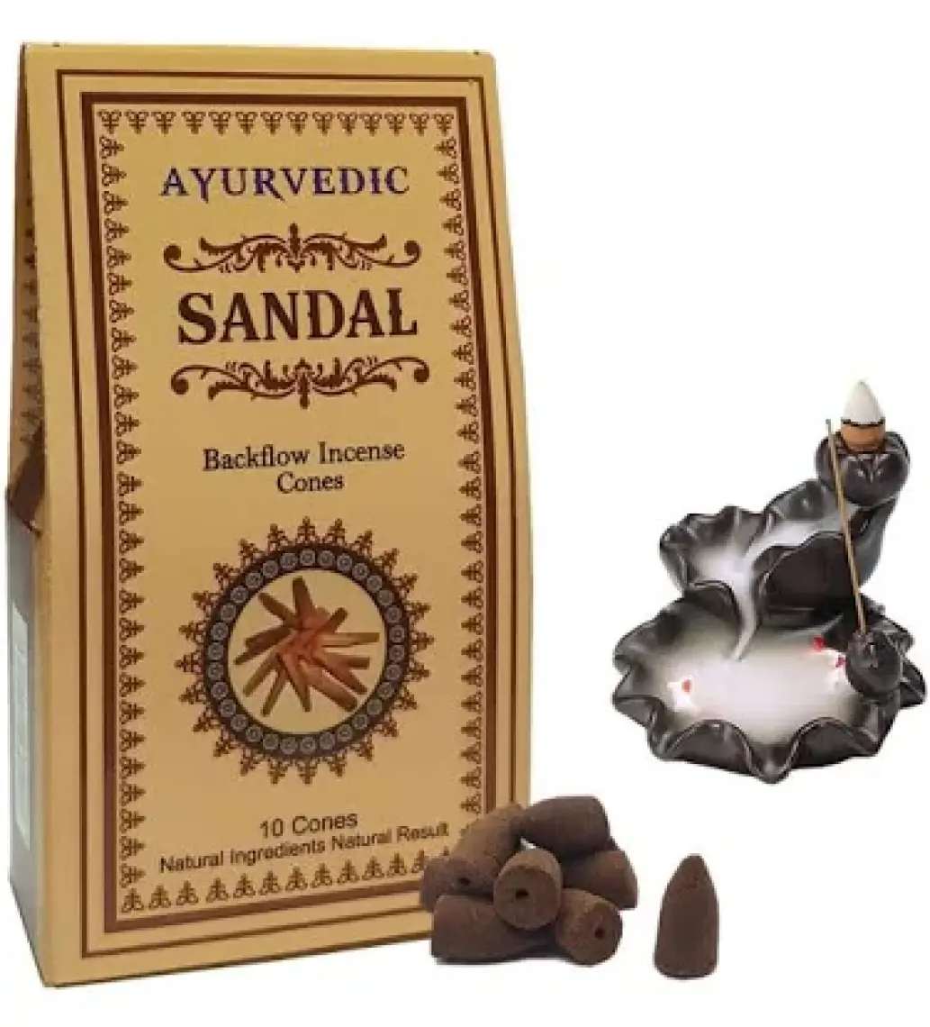 Sandal Ağacı Kokulu Konik Geri Akış Tütsü