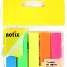 Notix Yapışkanlı Not Kağıdı Neon Ayraç 5 Renk Asmalı 125 Yaprak