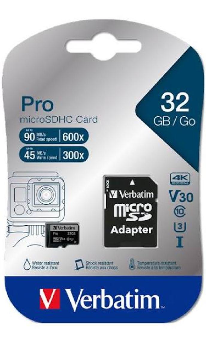 Verbatim Micro Sdhc 32GB Pro Class 10 Hafıza Kartı