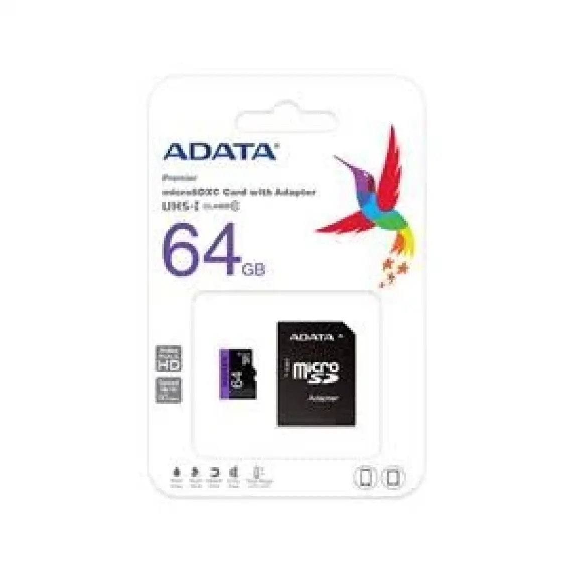 Adata Premier 64GB 80MB/s microSDXC UHS-I Hafıza Kartı + Adaptör AUSDX64GUICL10-RA1