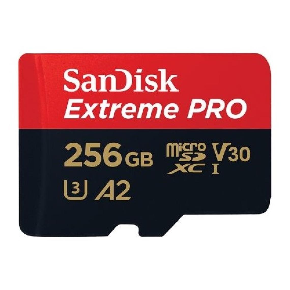 SanDisk Extreme Pro 256GB Micro SDXC UHS-I U3 A2 V30 Hafıza Kartı SDSQXCZ-256G-GN6MA