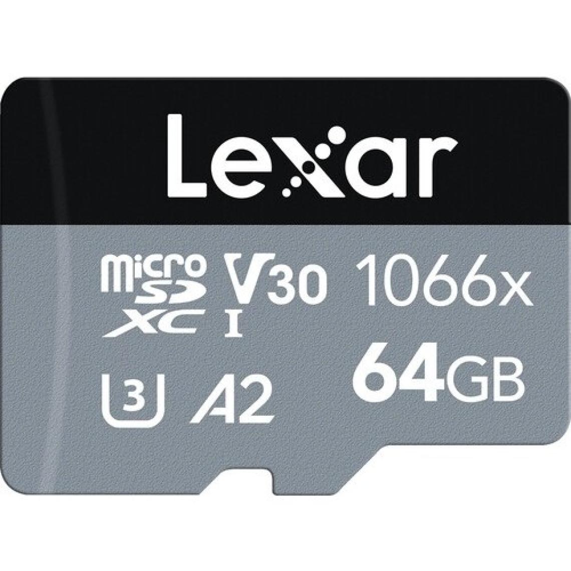 Lexar Professional 1066x Class 10 UHS-I U3 A2 V30 64 GB Micro SD Kart