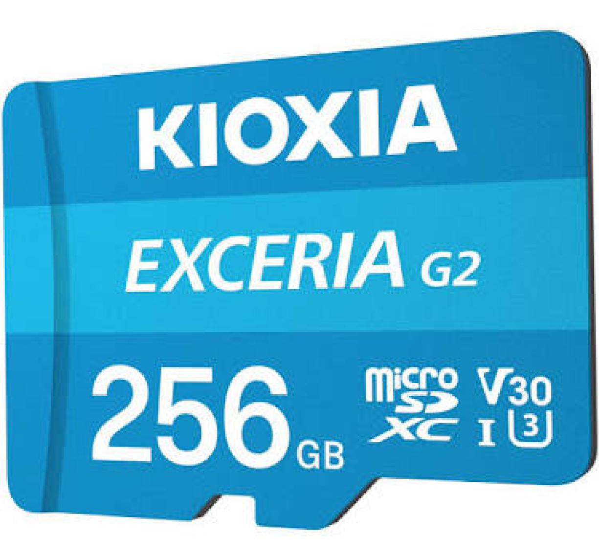Kioxia 256GB Exceria  G2 Micro Sdxc A1 Uhs1 V30 U3 4K Kayıt Hafıza Kartı (LMEX2L256GG2)-SD Adaptörlü