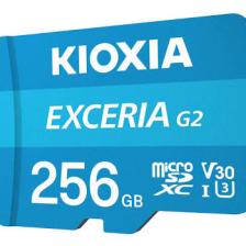Kioxia 256GB Exceria  G2 Micro Sdxc A1 Uhs1 V30 U3 4K Kayıt Hafıza Kartı (LMEX2L256GG2)-SD Adaptörlü