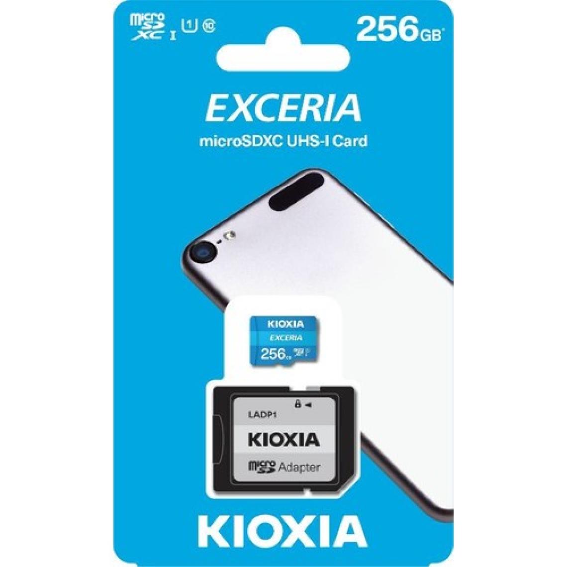Kioxia 256GB Exceria Micro SDXC UHS-1 C10 100MB/sn Hafıza Kartı (LMEX1L256GG2)