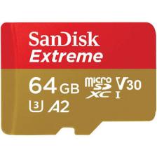 SanDisk Extreme 64GB 160MB/s A2 C10 V30 UHS-I U3 microSD Hafıza Kartı (SDSQXA2-064G-GN6GN)