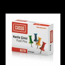 Cassa 8270 Harita Çivisi Renkli 5 Kutu 100 Adet