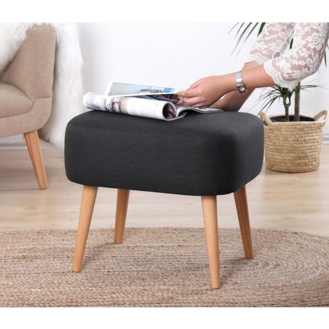 Lorence Home Parrot Puf - Koyu Gri
