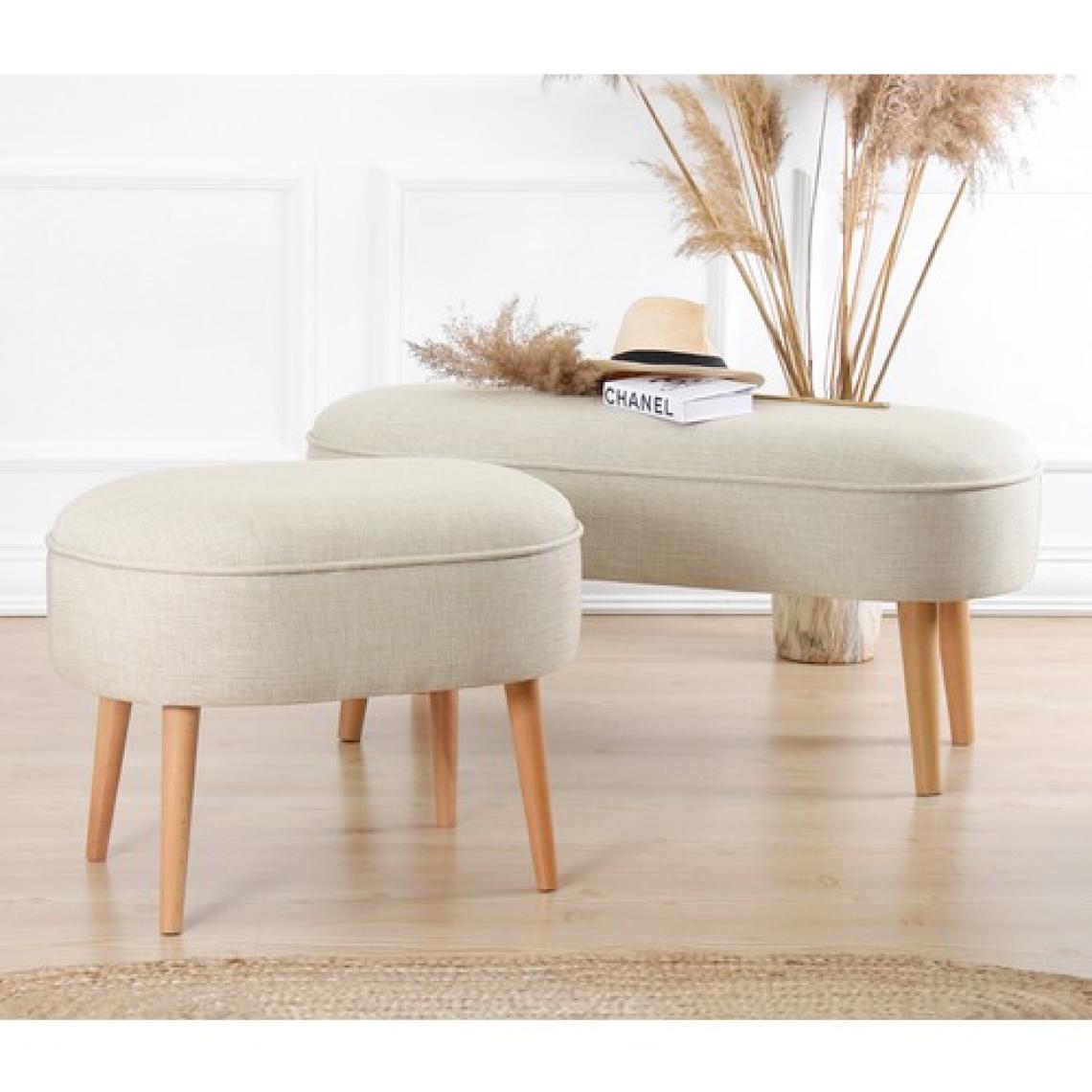 Lorence Home Timoon Puf  Krem