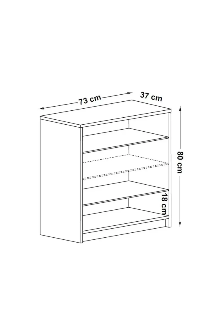 Dekorex KNS-104-Beyaz 2 Kapaklı Konsol