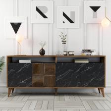 Variant Mobilya Variant Milan 160CM Konsol - Ceviz / Siyah Mermer