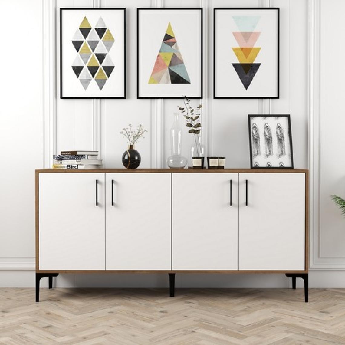 Variant Mobilya Variant Kiev 160CM Konsol - Ceviz / Beyaz