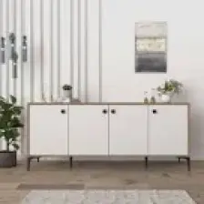 Cool Home Eylül Modern Konsol 180 cm  Sepet-Beyaz