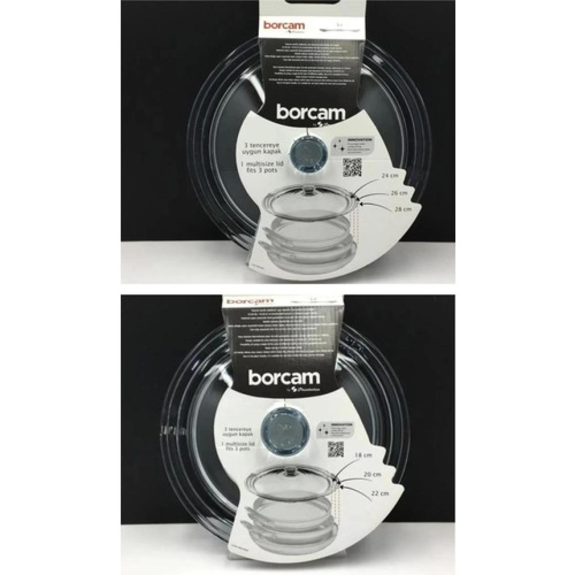Paşabahçe Borcam Kapak 2 Li Set Cam Tencere Kapağı