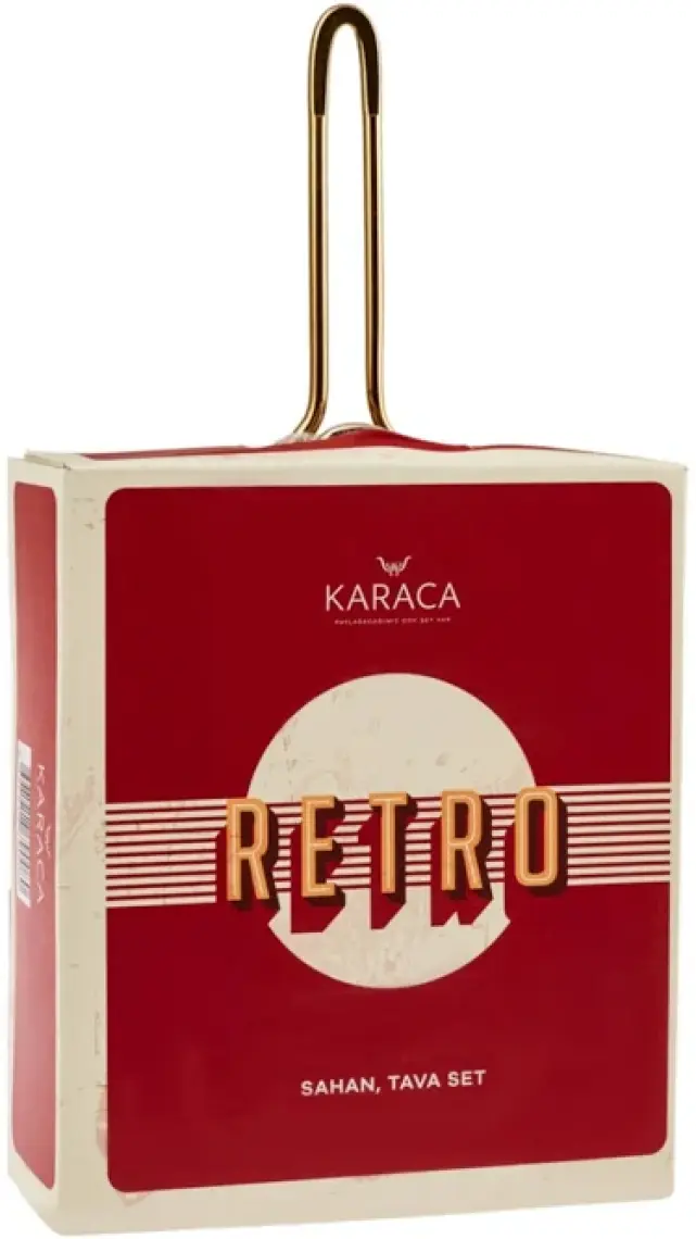 Karaca Retro Emaye Antrasit Tava Sahan Set
