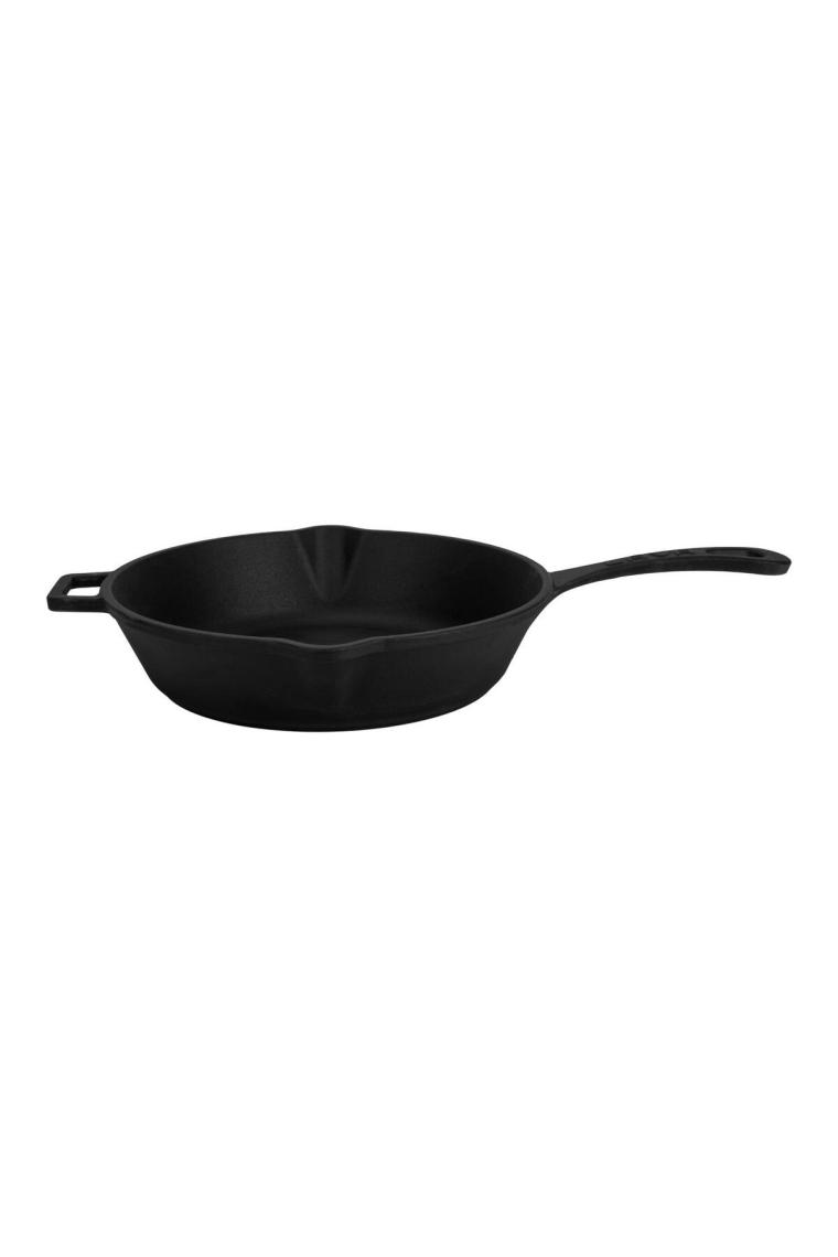 Döküm Yuvarlak Kızartma Tavası Döküm Demir Yekpare Saplı. ÇAP(Ø)24CM