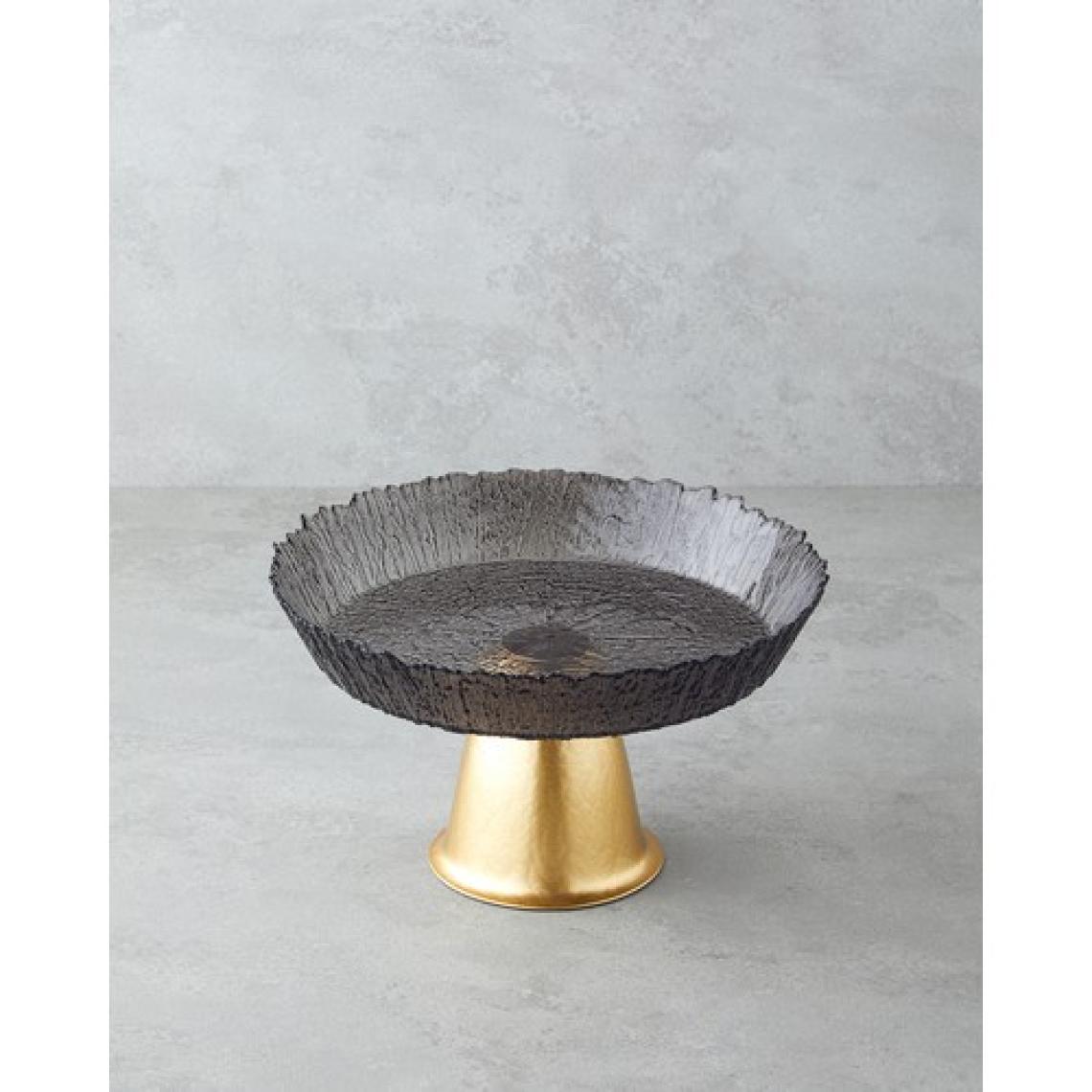 English Home Regal Cam Kek Standı 25 cm Siyah-Gold