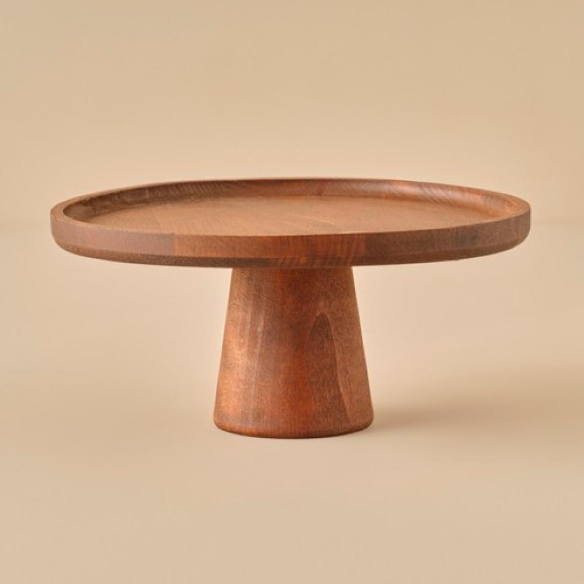 Bella Maison Ven Ahşap Kek Standı Naturel (26 Cm)