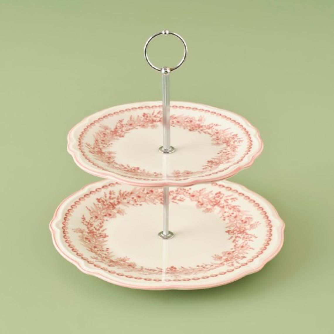 Bella Maison Pavia Stoneware 2 Katlı Kurabiyelik Gülkurusu