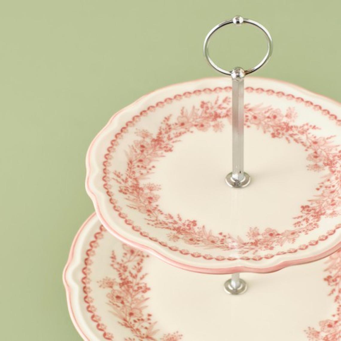 Bella Maison Pavia Stoneware 2 Katlı Kurabiyelik Gülkurusu