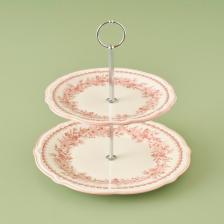 Bella Maison Pavia Stoneware 2 Katlı Kurabiyelik Gülkurusu