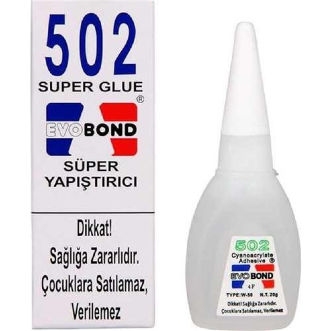 Evobond Süper 502 Japon Yapıştırıcısı - Hızlı ve Güçlü, Metal ve Ahşap İçin Uygun, 20 gr