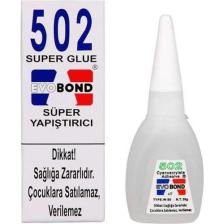 Evobond Süper 502 Japon Yapıştırıcısı - Hızlı ve Güçlü, Metal ve Ahşap İçin Uygun, 20 gr