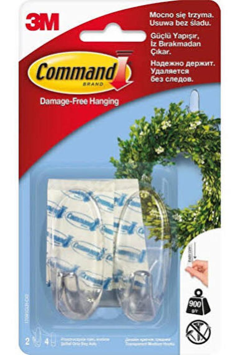 17091 Command Orta Boy Şeffaf Askı