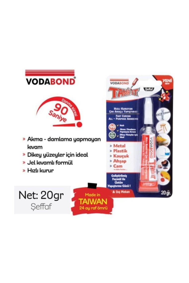 Tamir-et Montaj Yapıştırıcı | Metal • Kauçuk • Plastik • Seramik • Cam • Ahşap | 20 Gr. Şeffaf