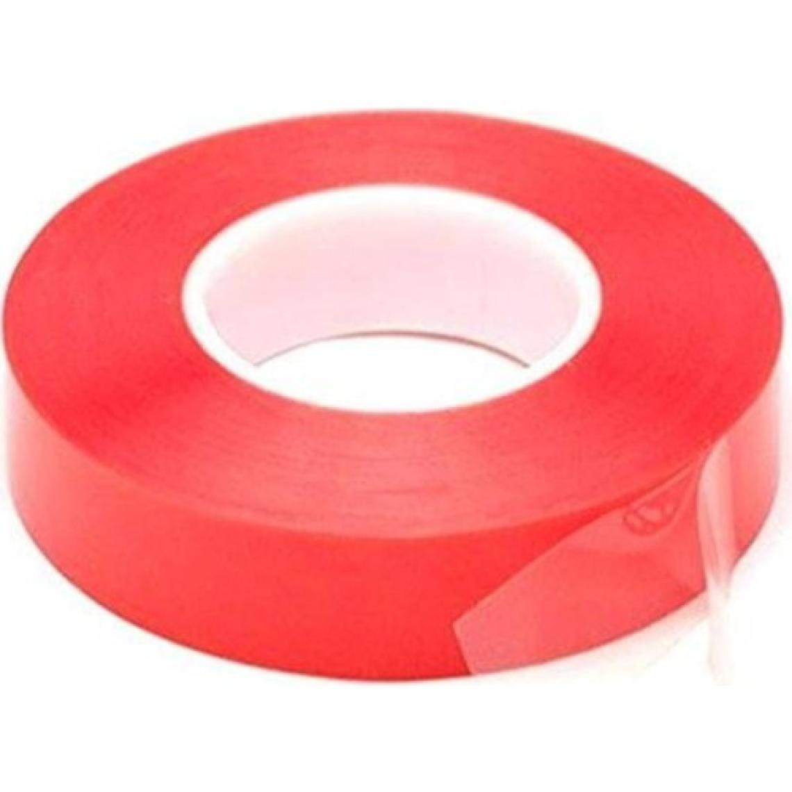 Çift Taraflı Akrilik Silikonize Bant 18 mm x 2 Metre Kırmızı Vhb