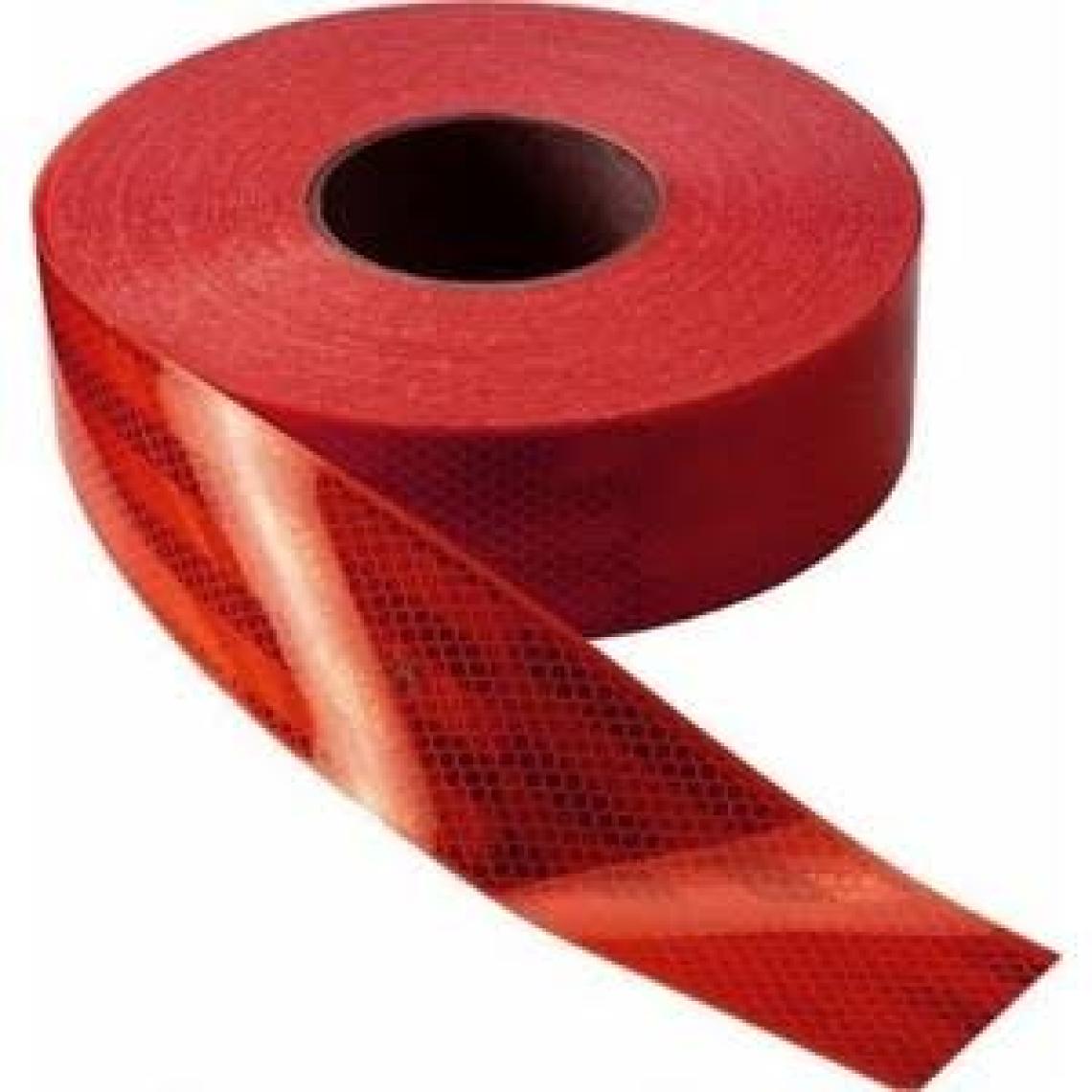 Zubizubi Reflektörlü Fosforlu Şerit Bant Tüvtürk Uyumlu C E1 Onaylı Kırmızı - 5 Metre