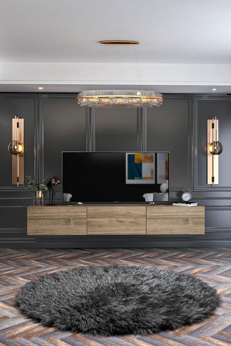 Bodrum Tv Ünitesi Duvara Monte - Ayaklı Kullanım 180 Cm