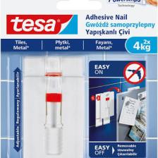 Tesa İz bırakmadan Sökülebilir Yapışkanlı Askı - Çivi, Fayans ve Metal Yüzeyler için 4 kg x 2 adet, 77767