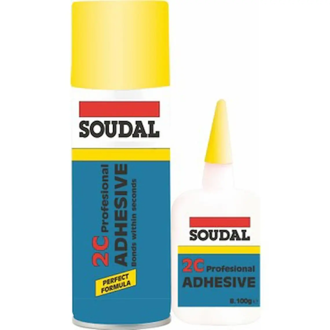 Soudal 2K Aktivatörlü Hızlı Yapıştırıcı 400 ml Aerosol+100 gr Şişe