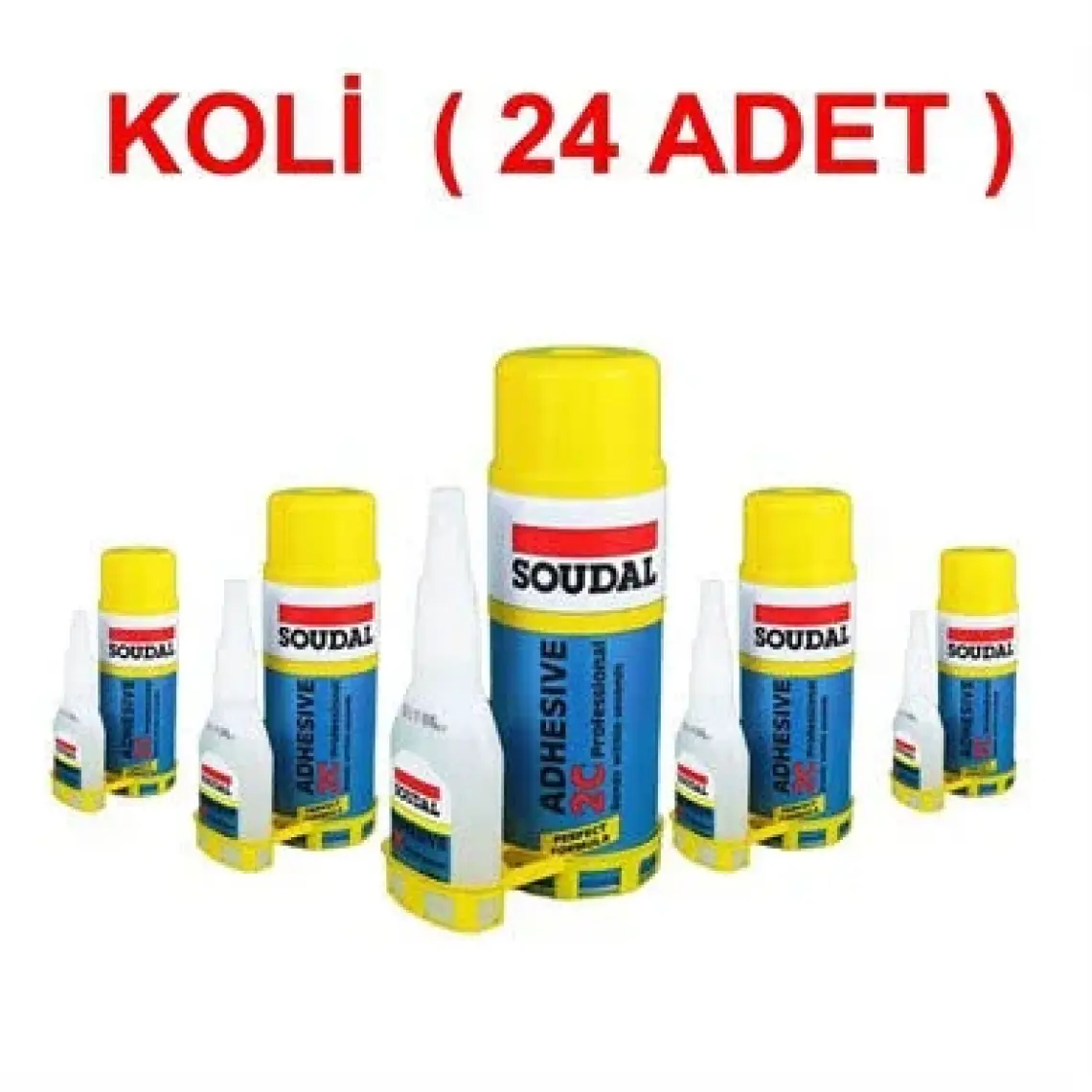 Soudal 2K Aktivatörlü Hızlı Yapıştırıcı 400 ml Aerosol+100 gr Şişe