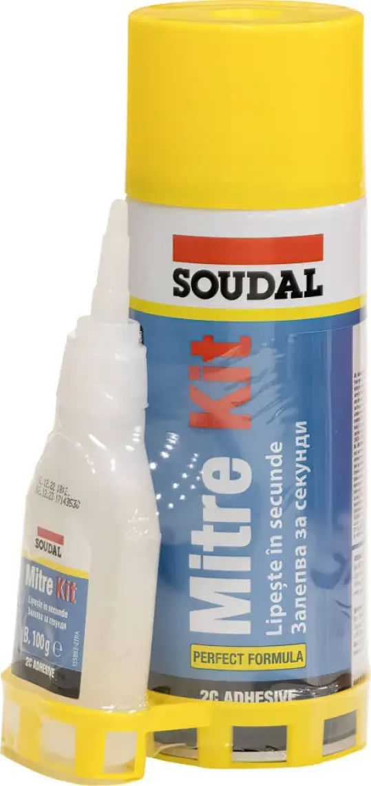 Soudal 2K Aktivatörlü Hızlı Yapıştırıcı 400 ml Aerosol+100 gr Şişe