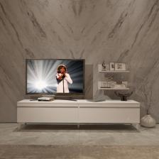 Eko 4 Mdf Std Silver Tv Ünitesi Tv Sehpası - Parlak Beyaz