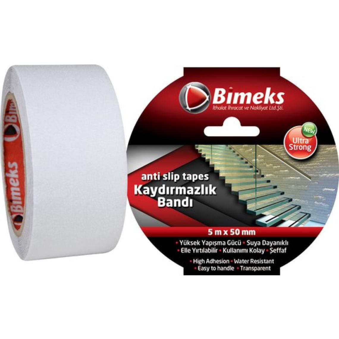 Bimeks Şeffaf Kaydırmazlık Bandı - 5 Mt X 50 Mm