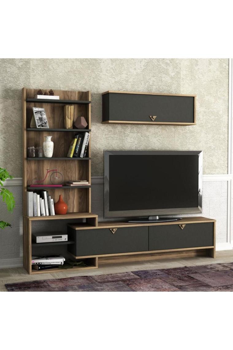 Exclusive Pırıl Tv Ünitesi Ceviz-antrasit