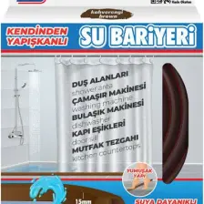 Boss Tape Duş, Kapı Eşiği, Mutfak Tezgahı Etrafı Su Kesici Bariyer Kahverengi - 2 Metre