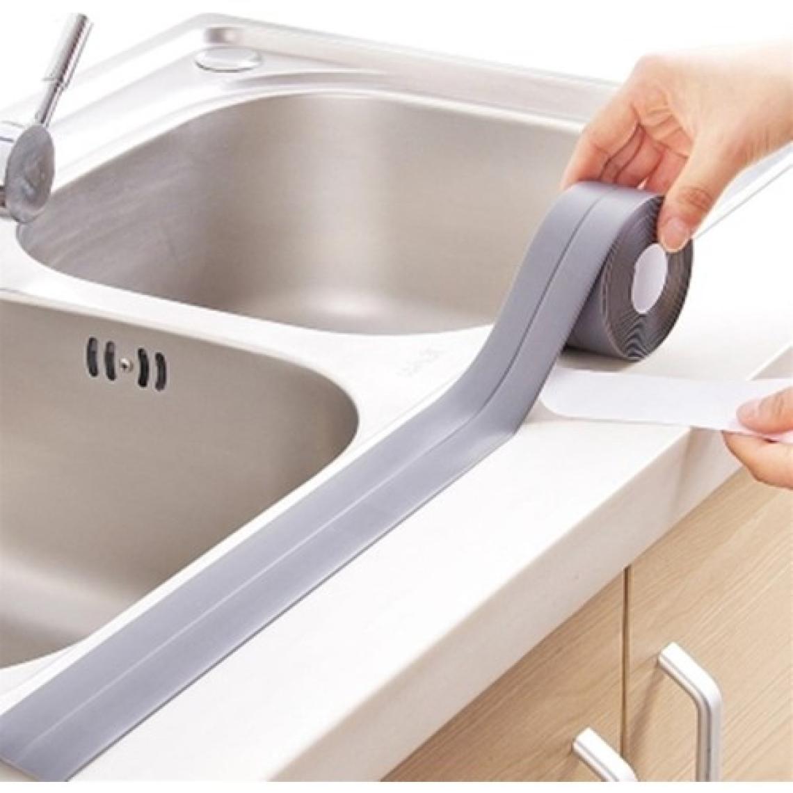 Epazzar Gri Izolasyon Şerit Bant Su Sızdırmaz Banyo Mutfak Lavabo Küvet Için Kenar Bant